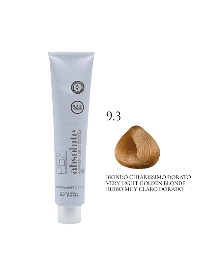 PROFESSIONAL BY FAMA ABSOLUTE перманентная краска 9.3 золотистый очень светлый блондин