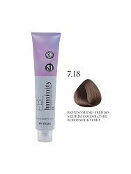 PROFESSIONAL BY FAMA LUMINITY Полуперманентная краска 7.18 пепельно-жемчужный блондин (холодный)