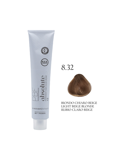 PROFESSIONAL BY FAMA ABSOLUTE перманентная краска 8.32 бежевый светлый блондин