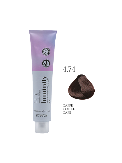 PROFESSIONAL BY FAMA LUMINITY Полуперманентная краска 4.74 коричнево-медный средний каштан (шоколадный)