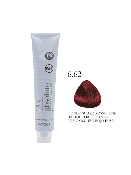 PROFESSIONAL BY FAMA ABSOLUTE перманентная краска 6.62 красный фиолетовый темный блондин (радужный)