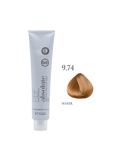 PROFESSIONAL BY FAMA ABSOLUTE перманентная краска 9.74 коричневый медный очень светлый блондин (вафельный)