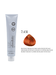 PROFESSIONAL BY FAMA ABSOLUTE перманентная краска 7.43I интенсивный медный золотистый блондин