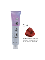 PROFESSIONAL BY FAMA LUMINITY Полуперманентная краска 7.46 медный красный блондин (тициан)