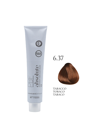 PROFESSIONAL BY FAMA ABSOLUTE перманентная краска 6.37 золотистый коричневый темный блондин(табак)
