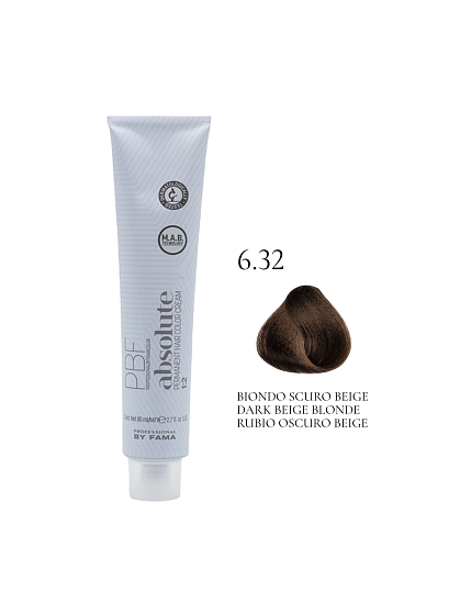 PROFESSIONAL BY FAMA ABSOLUTE перманентная краска 6.32 бежевый темный блондин