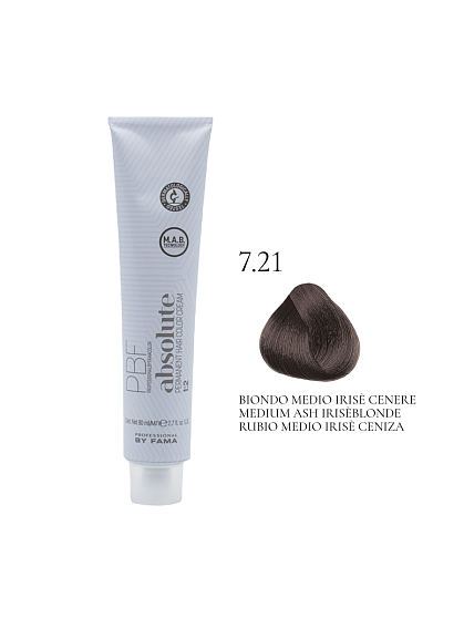 PROFESSIONAL BY FAMA ABSOLUTE перманентная краска 7.21 фиолетовый пепельный блондин