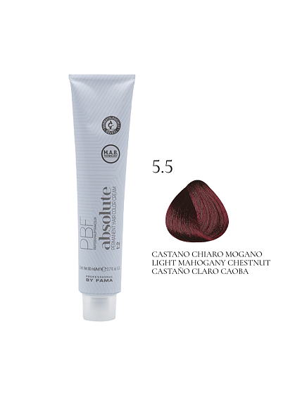 PROFESSIONAL BY FAMA ABSOLUTE перманентная краска 5.5 махагоновый светлый каштан