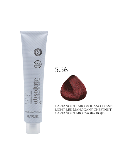 PROFESSIONAL BY FAMA ABSOLUTE перманентная краска 5.56 махагоновый красный светлый каштан
