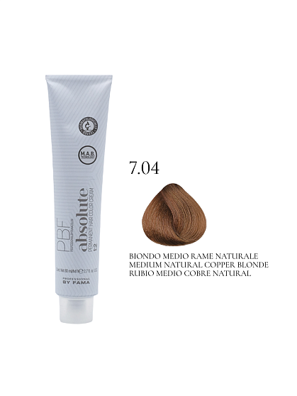 PROFESSIONAL BY FAMA ABSOLUTE перманентная краска 7.04 натуральный медный блондин